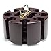 200 ct. Rotating Poker Chip Carousel | 8 Denomination Clay Chip Storage for Blackjack, Las Vegas Craps, Texas Hold'em, and Omaha, Plus Two-Deck Playing Card Holders | Casino Game & Gambling Accessory