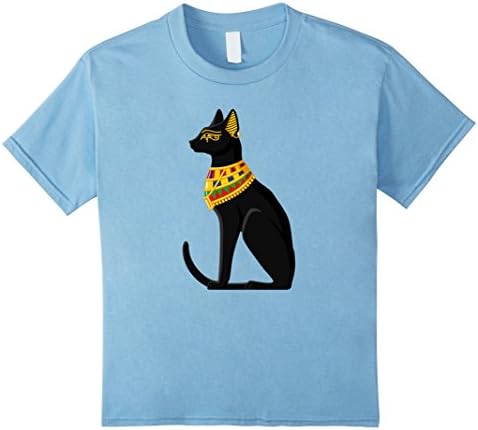 Kids Egyptian Cat T-Shirt 12 Baby Blue