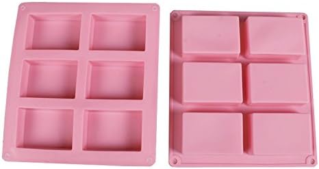 Iyhouse 6 Cavities Rectangle Silicone Oven Handmade Soap Moulds Soap DIY Moulds Chocolate Mold