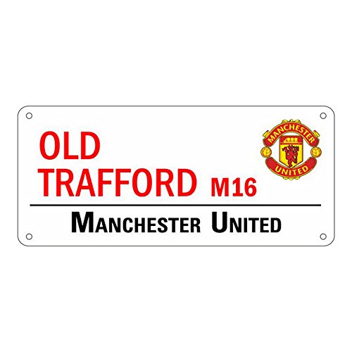 Manchester United FC Official Old Trafford Steel Street Sign (One Size) (Red)