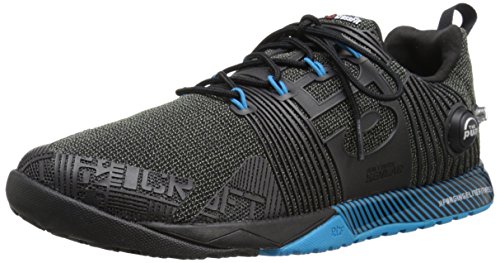 Reebok Men's R Crossfit Nano Pump Fs Cross-Trainer Shoe, Black/Far Out Blue, 9.5 D US