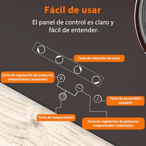 Placa cerâmica de 4 bocas, placa cerâmica de 60cm, 6000W