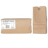 Duro Paper Bags, Sack Lunch Bags, 4 lb, Brown, 500 Count