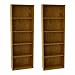 Ameriwood Set of 2 (Bundle) 5-shelf Bookcases. Choice of White, Black, Espresso, Ruby Red and Alder. Adjustable Shelves, Decorative and Contemporary. Harmonizes Well with Most Decor Styles. Use in Living Room, Family Room, Home Office, Work Office, or Any Room. (Alder)