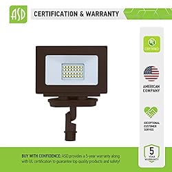 ASD 20W LED Flood Light Outdoor, 120V 2040 Lm 5000K