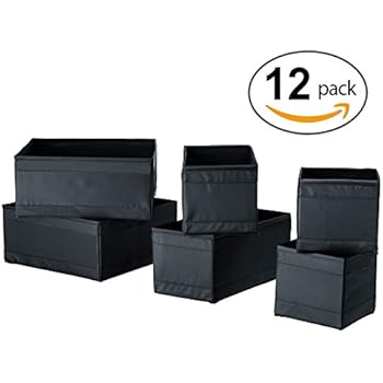Amazon Com Ikea Skubb Drawer Storage Organizer S Black 12 Pack