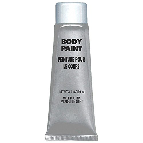 Party Perfect Team Spirit Body Paint Accessory, Silver, Non-Toxic, 3.4 Ounces