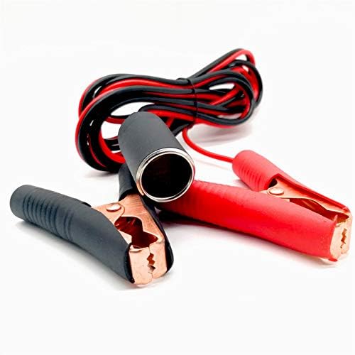 Power Inverter Extension Cord Plug Socket with Battery Clamp and