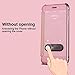 AMASELL Wallet Case for iPhone 6 Plus and iPhone 6s Plus, Luxury Electroplate Flip Leather and Clear View Window Mirror Case Cover for iPhone 5.5 inches, Rose Gold