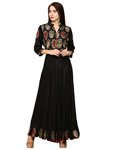 black indo western gown