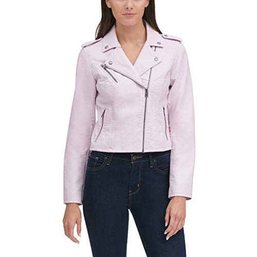 blush faux leather jacket