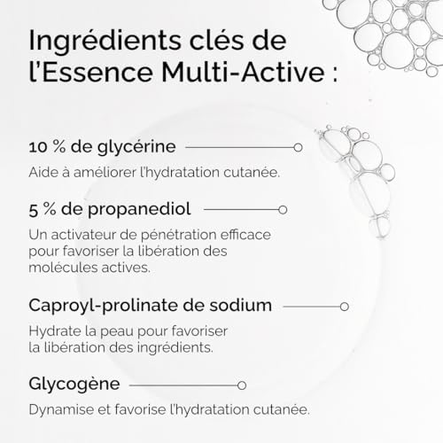 Essence Multi-Active, Formule hydratante et revitalisante, pour une peau plus douce et plus lisse, 100 ml