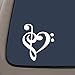 NI167 Heart Music Note Bumper Sticker Decal Car Window | 4