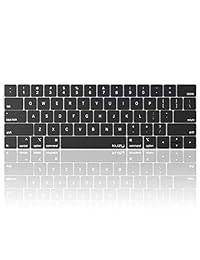 Kuzy - Funda de silicona para teclado MacBook Pro de 13 y 15 pulgadas (modelo Apple A2159, A1989, A1990, A1706, A1707)