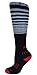 MOXY SOCKS Black with Gray and Red The Force Deadlift Fitness Premium Knee-High Socks