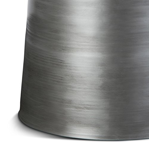 Simpli Home Toby Metal Accent Table, Silver