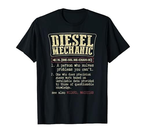Funny Diesel Mechanic meaning t shirts vintage design in Kuwait