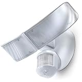 Home Zone ES00618G Mark 3 LED Outdoor Flood Security Light with Motion Sensor, 2500 Lumens, 35 Watts, White