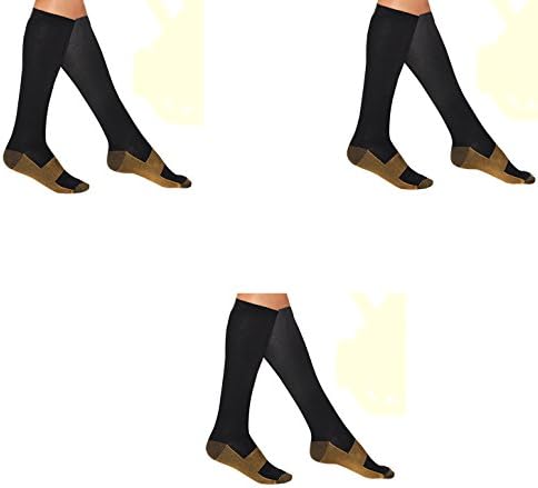 3 Pairs Copper Miracle Compression Socks L/XL