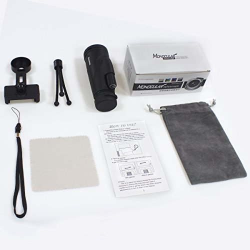 Monocular Telescope 12x50 Adjustable BAK4 Prism FMC Monocular Scope With Phone Clip Tripod for Smart Phone Bird Watching Hunting Camping Hiking Surveillance Outdoor Wildlife Scenery Travel - Thumbnail 6