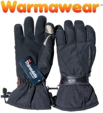 Touch Finger Thermal Gloves With Heat Pack Pocket - by Warmawear (Large)