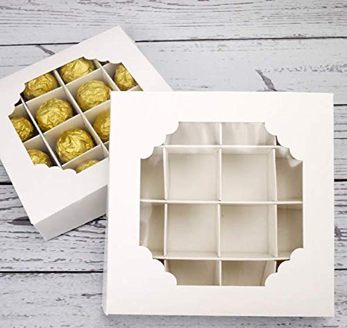 Empty Sweet Boxes with Inserts and Window Pick and Mix Containers Chocolate Cake Packaging Celebration Gift Birthday Wedding Favour Boxes (10)