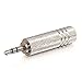 C2G/Cables to Go 40635 3.5mm Stereo Male to 6.3mm (1/4 Inch) Mono Female Adapter, Metallic Silver