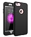 SKYLMW Case for iPhone 6 Plus, Case for iPhone 6s Plus, Three Layer Heavy Duty High Impact Resistant Hybrid Protective Cover Case for iPhone 6 Plus/6s Plus (Only for 5.5"), New Black