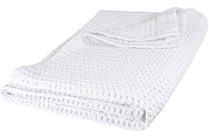 GILDEN TREE Waffle Bath Sheet Quick Dry Towel, Thin Luxury Bath Towels, Bath Sheets 40x80 Large Bath Towels, Modern Style (White)