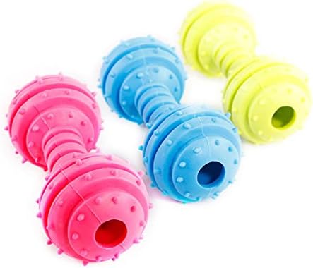 Dog Chew Toys, Durable Safe Non-toxic Soft Rubber Dumbbell Value Pack Funny Dog Toys Set of 3