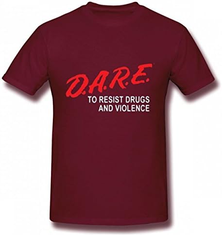 MNXBEST Dare Tshirt Popular Print T-Shirts Valentine Day Man Tee Burgundy