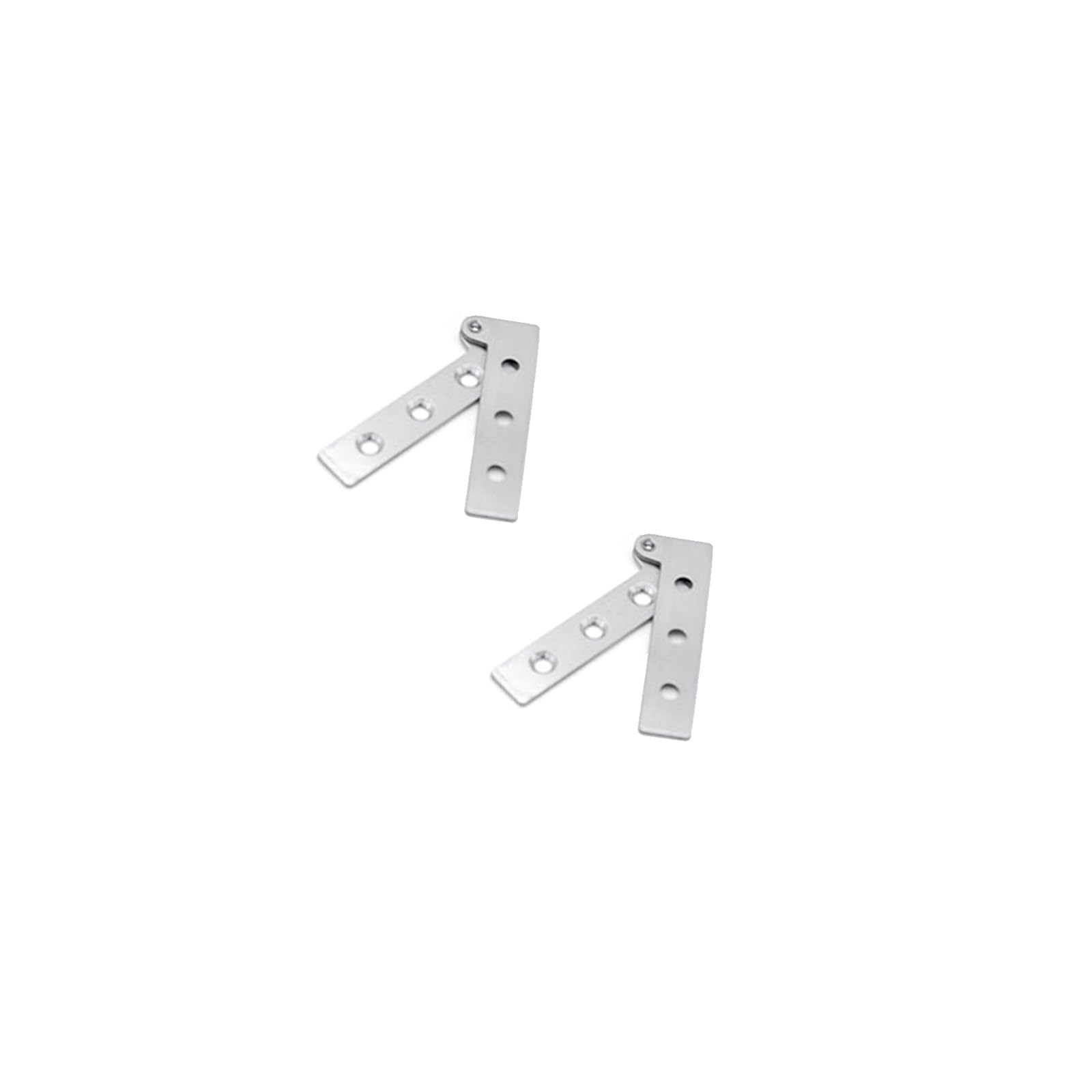 2 Sets 360 Degree Rotatable Pivot Hinge Stainless Steel Hidden Door Pivot Hinge Concealed Rotating Door Hinge for Door Window Cabinet (65 x 22 mm)