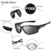 Cool Change CoolChange Polarized Sports Sunglasses TR90 Unbreakable Frame Sport Driving Fishing Bike Glasses for Men Women, Black, Medium