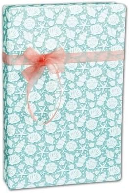 Everyday Gift Wrap - Seashells Gift Wrap, 24" x 100' (1 roll) - BOWS-M-3164C
