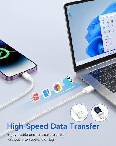 iPhone Ladekabel Lightning 3m 2Pack,[MFi Zertifiziert] Ladekabel iPhone lightning USB Schnellladekabel iphone USB Lightning Kabel 10ft/3m für Apple iPhone 14 13 12 11 Pro Max/Mini,XS X,8 7 6 Plus,iPad