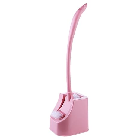 Toilet Brush for Cleaning with Stand Questionno Plastic Toilet Cleaning Brush Curved Clean Bending Handle Brushes w/Base