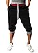 HEMOON Men's Casual Sports Jogging Harem Pants Jersey Sweatpants Black M