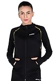 MotoRun Stretchy Women's Running Sports Jackets Full Zip Activewear Coat with Thumb Holes