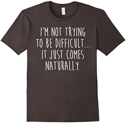 Mens Crew Neck T-shirt| It Just Comes Naturally Small Asphalt