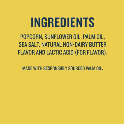 SkinnyPop Butter Microwave Popcorn Bags, Healthy Snacks Microwavable