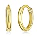 Extra Small 14k Solid Yellow Gold 1.5mm Thickness Huggie Cartilage Earrings (8 * 8mm)