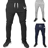 haoricu Men Sweatpants, Men Casual Sportswear Elastic Fitness Pants Workout Running Gym Trousers