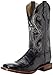 Ferrini Italia Mens Mustang Alligator Embroidered Square Toe Dress Boots Mid Calf - Brown