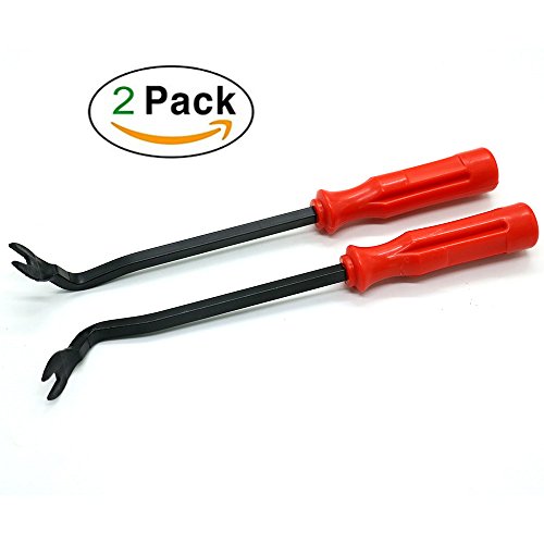 HUELE Red Plstic Handle Car Door Upholstery Panel Clip Remover Tool 8.9