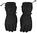Simplicity Women's Waterproof Outdoors Ski Gloves (01_Black Solid, M)
