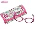Sophia's Hot Pink Doll Eyeglasses with Plastic Oval Frame & Flower Print Fabric Case Accessory 2 Piece Set for 18