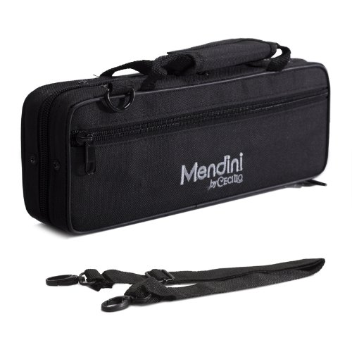 Mendini MPOEN Black Resin Key of C Piccolo with Nickel Plated Keys