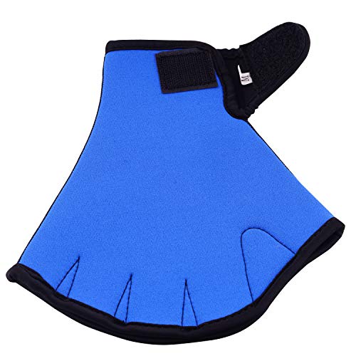 image for QILICHZ 1 Pair Aquatic Gloves Swim fins Hand Surfing Water Webbed Flip