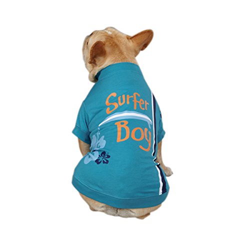 Casual Canine Polyestercotton Surfs Up Dog Tee Suffer Boy Xsmall 10Inch