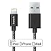 [Apple MFi Certified] Inateck 4ft/1.2m Nylon Braided Lightning to USB Cable Sync Charge Cord for iPhone 7/ 7 Plus/ 6s/ 6s Plus/ iPad - Black